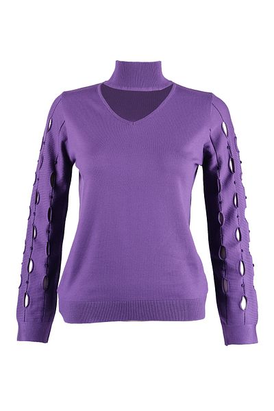 Vedi Minimalist V-Neck Detailed Cut Women's Sweater - 2025 Trends