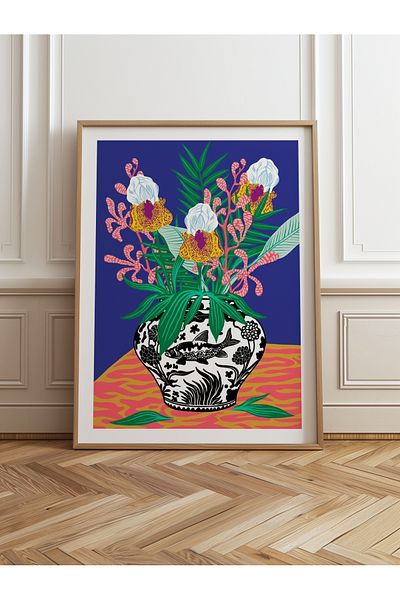 HOMEPACK Единична картина в дървена рамка, единичен плакат, картина TK/1034