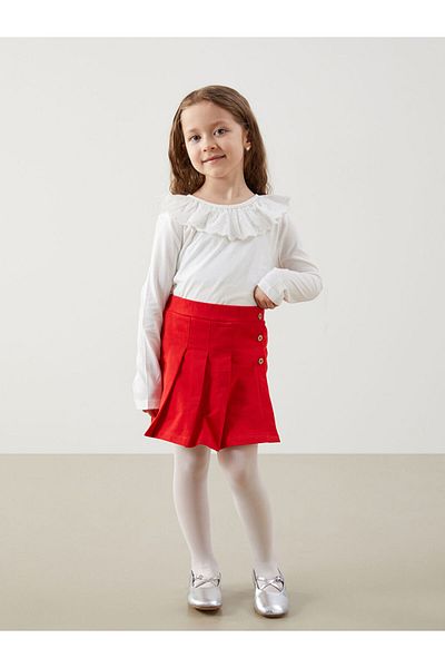 LC Waikiki New Season Elastic Waist Girls' Shorts Skirt and Pantyhose 2-Piece - S55331Z1