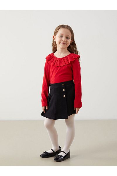 LC Waikiki New Season Elastic Waist Girls' Shorts Skirt and Pantyhose 2-Piece - S55331Z1