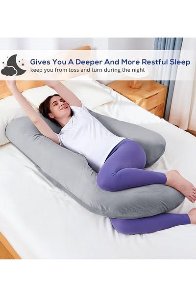 COOYA Pregnancy Pillows for Sleeping,U Shaped Body Pillow Pregnancy Must Haves,with Removable Cover