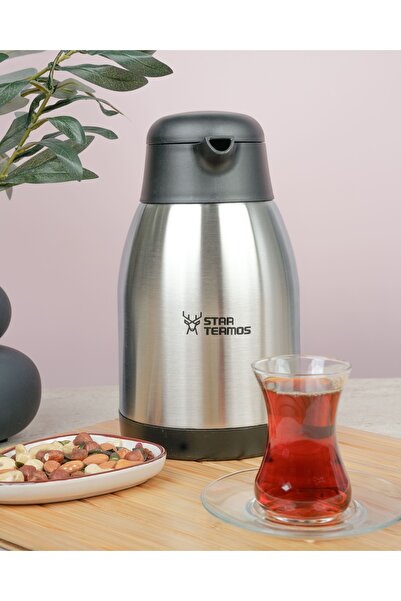 Star Termos 2 Litre Çift Kat Paslanmaz Çelik Termos | Piknik Kamp Outdoor Ofis Otel Kafe Okul |
