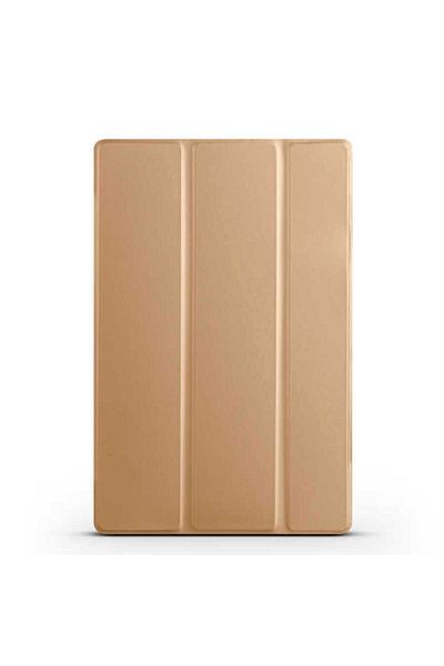 zore iPad 11Th Generation 2025 Zore Smart Cover 1-1 Case with Stand - Gold