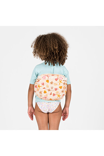 Decathlon صدفة بيج - حزام نابايجي منقوش للأطفال بأكمام طويلة 15/30 كجم Tiswim