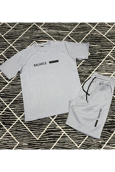 VERSCOVE Printed T-Shirt & Shorts, Side Pocket Drawcord Adjustable Sweat-Wicking Seasonal Set