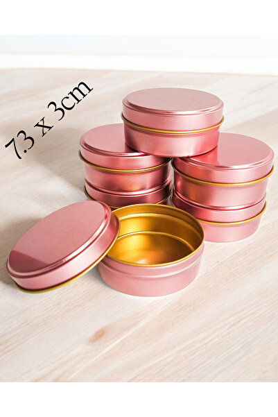 ayyagift علبة معدنية ملونة باللون الوردي للشموع وصندوق تحضير الهدايا 10 قطع