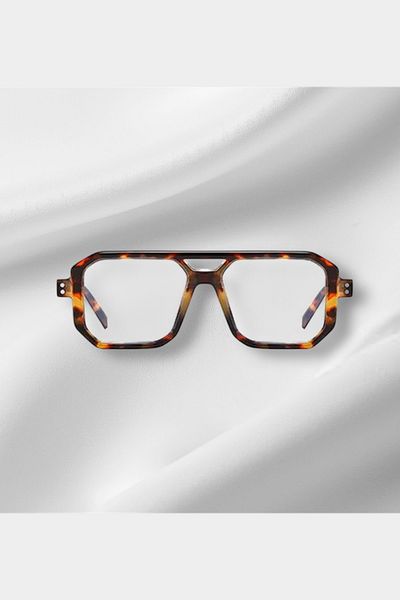 Toz Vintage نظارات Zenya Vintage & Retro Leopard مع حماية من الضوء الأزرق