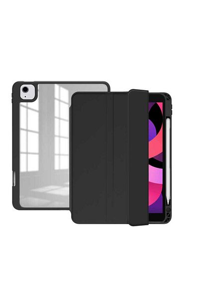 zore iPad Air 11 2025 M3 Case Cppl Nort Transparent Back Case with Stand - Pink