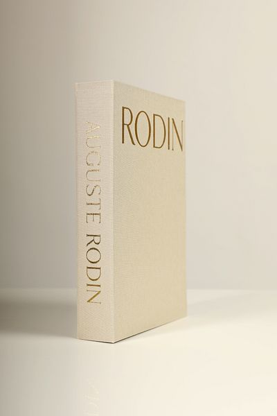 irayhomedecor Fabric Covered Rodin Beige Gold Decorative Book Box