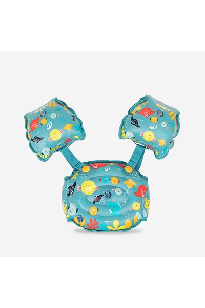 Decathlon Nabaiji Children's Armband Belt - 15/30 kg - Blue - Fish Pattern - Tiswim