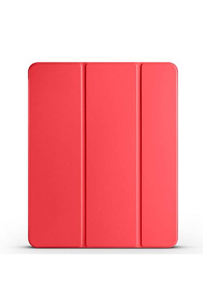 zore iPad Air 13 2025 M3 Zore Smart Cover 1-1 Case with Pen Compartment and Stand - Red