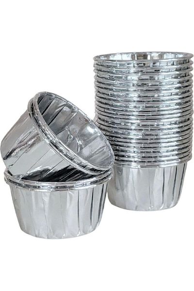 Dolphin Silver Muffin Cake Capsule - 25-Pack