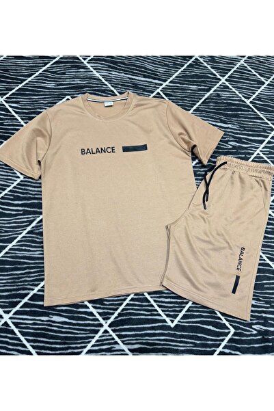 VERSCOVE Printed T-Shirt & Shorts, Side Pocket Drawcord Adjustable Sweat-Wicking Seasonal Set