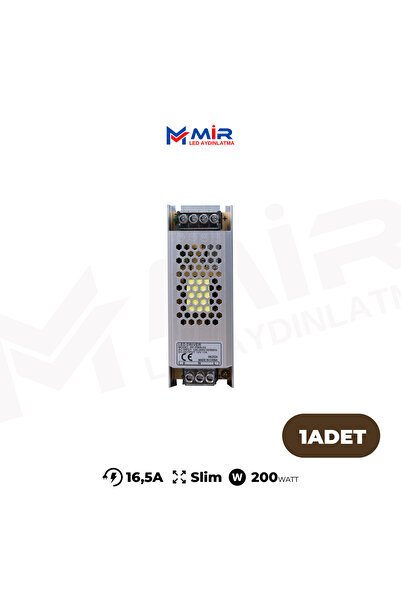 Ne Lazımsa Var CFR AYDINLATMA 16,5 Amper 200W Ultra Slim Şerit Led Trafosu Se...