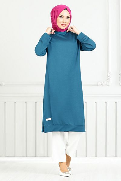 ModaMerve Tunica Hijab Arhma de culoare petrol 2697AYD969-M