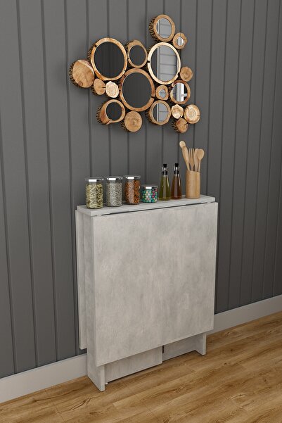 asratrend %100 MDFLAM Katlanır Mutfak Yemek Çalışma Masası KM-32