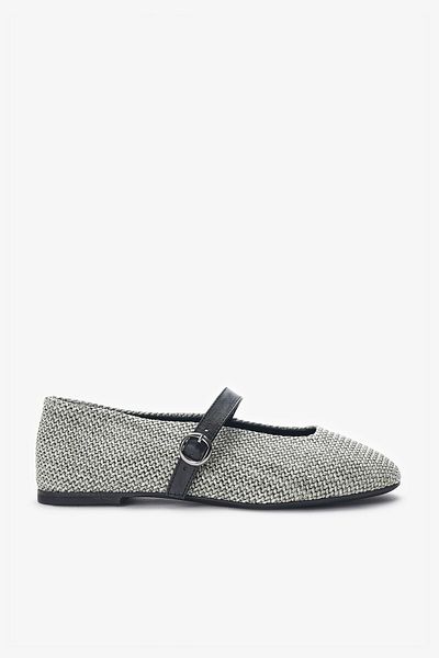 Louis Cardy Balerini de damă Maxime Water Green din tricot din paie