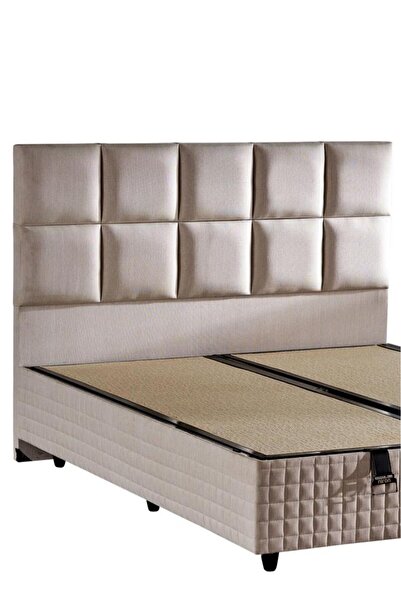 Niron Yatak Star Başlık Tek Kişilik Krem Keten Kumaşlı Modern Lüks Yatak Başl...