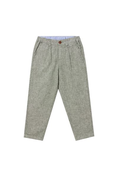 Giordano Kids Linen Cotton Capri Pants: Elastic Waist, Tapered fit