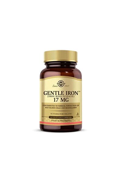 Solgar Gentle Iron 17 Mg 90 كبسولة تحتوي على حديد ممتص