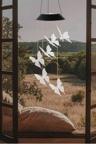 Greentech Güneş Enerjili Renk Geçişli Kristal Kelebek Aydınlatma / Gt-sl08