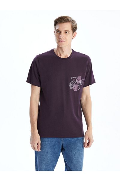 LC Waikiki New Season Crew Neck Short Sleeve Printed Combed Cotton Men's T-Shirt - S5Hp63Z8