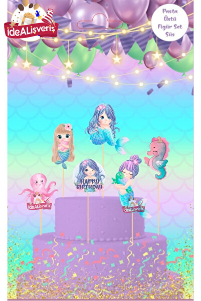 BKMC PARTY Deniz Kızı Temalı Doğum Günü Parti Süsü Malzemeleri