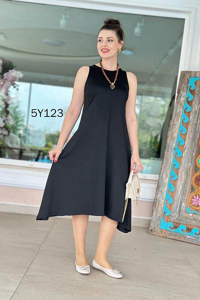 İnce Topuk Asymmetrical Cut Crystal Dress 5Y123