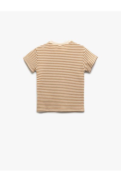 Koton Crew Neck Short Sleeve Cotton Striped T-Shirt