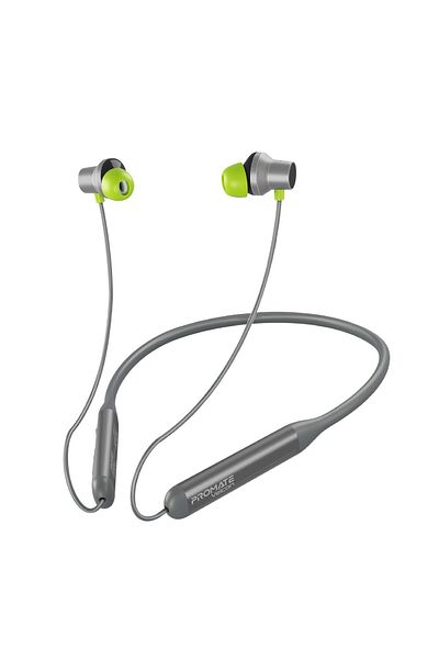 Promate Wireless Neckband Earphones, Hd Active Noise Cancelling Bluetooth Earphones With Anti-slip N