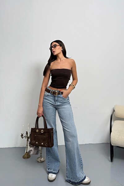 Eka Pantaloni de damă din denim albastru 1037-24124