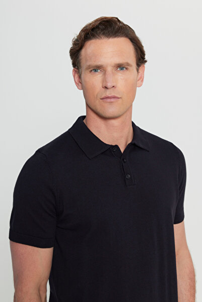 ALTINYILDIZ CLASSICS 100% bumbac, cu potrivire standard, cu croiala normală, tricotaje cu gât polo, tricou alb