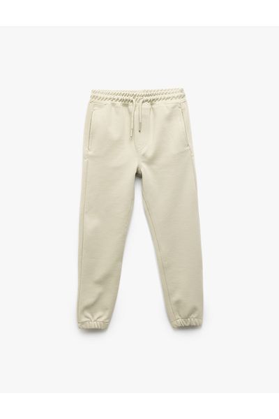 Koton Basic Trousers Look Jogger Sweatpants with Elastic Waist and Pocket Detail