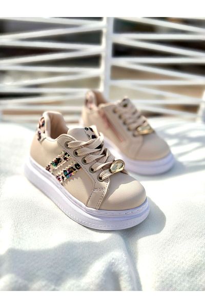 Görkem bebe ayakkabı ve tekstil Girl's Anatomic Thick Sole Velcro Sneaker Sport Walking Shoes