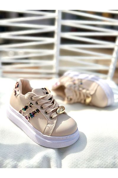 Görkem bebe ayakkabı ve tekstil Girl's Anatomic Thick Sole Velcro Sneaker Sport Walking Shoes