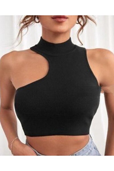 Pupa Women's Asymmetrical Cut Crop Blouse