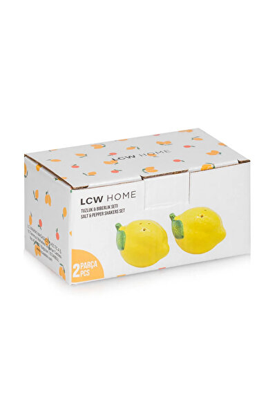 LC Waikiki LCW HOME Sarı Limon Figürlü Tuzluk ve Biberlik Seti