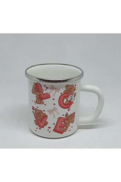 Avşar EMAYE EVİM 8 CM 350 ML LOVE EMAYE KUPA