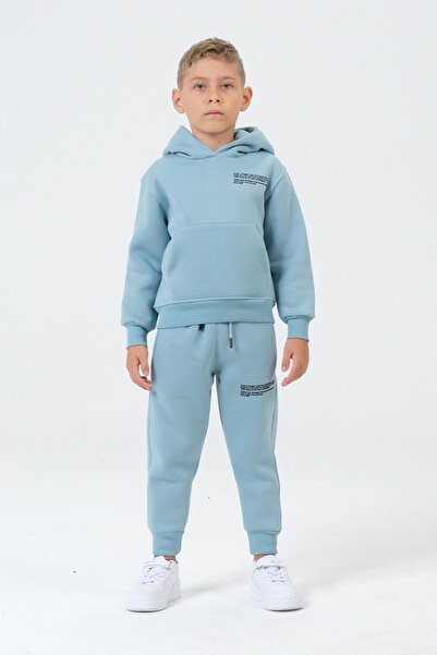 Black One Erkek Çocuk Kapüşonlu Çocuk Eşofman Takımı