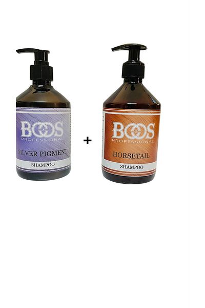 PRO BOOS PROFESSIONAL Silver Shampoo 500 ml + Horse Tail Shampoo 500 ml