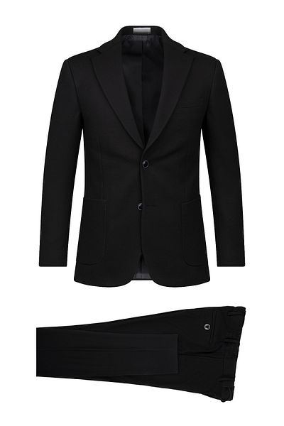 Hatemoğlu Black Slim Fit Mono Collar Casual Suit