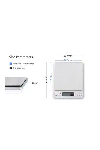 Generic Scale digital mini 2000g 0.1g silver