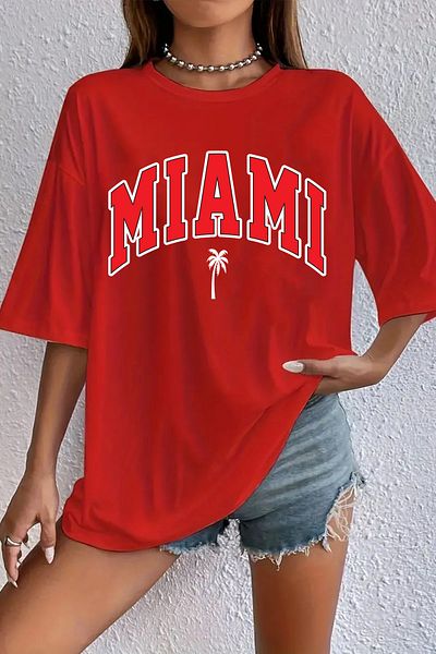 uyguntarz Unisex-T-Shirt mit Miami-Aufdruck