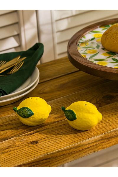 LC Waikiki Lcw Home Yellow Lemon Figured Salt and Pepper Shakers Set