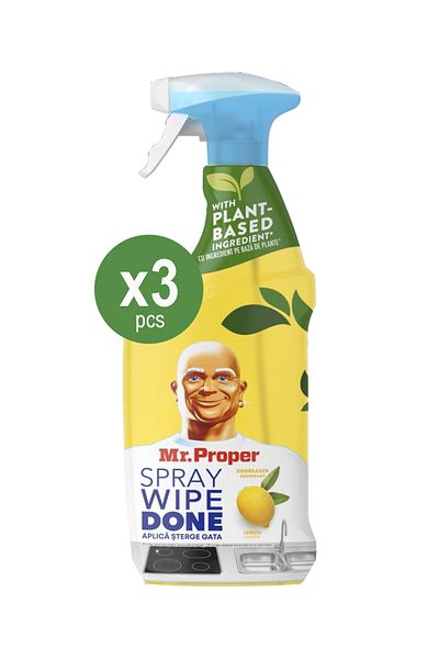 Mr Proper SPRAY DEGREASING SOLUTION 800ML LEMON X 3