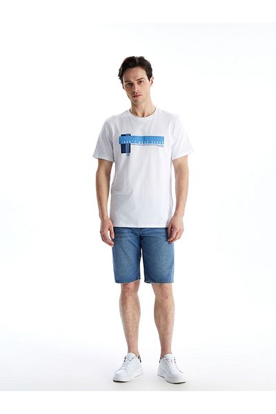 LC Waikiki New Season Crew Neck Short Sleeve Printed Combed Cotton Men's T-Shirt - S5I523Z8