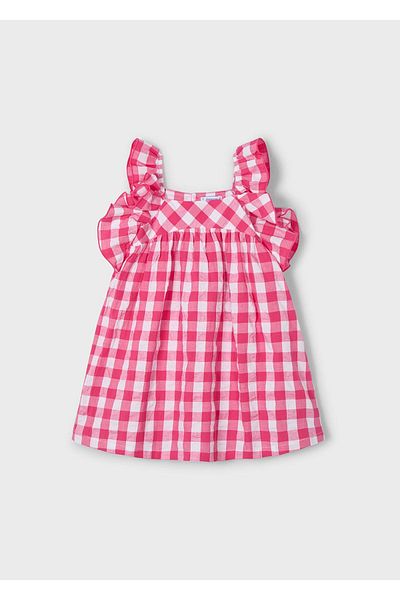 MAYORAL Rochie în carouri Gingham pentru fete 3935 Roșu