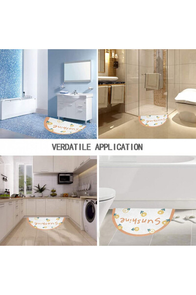 ShengOu ShengOu bath mat, rubber/polyester, orange/white/green, 60 x 40 cm