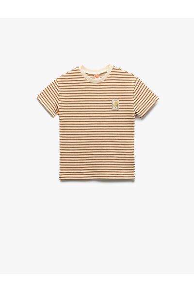 Koton Crew Neck Short Sleeve Cotton Striped T-Shirt