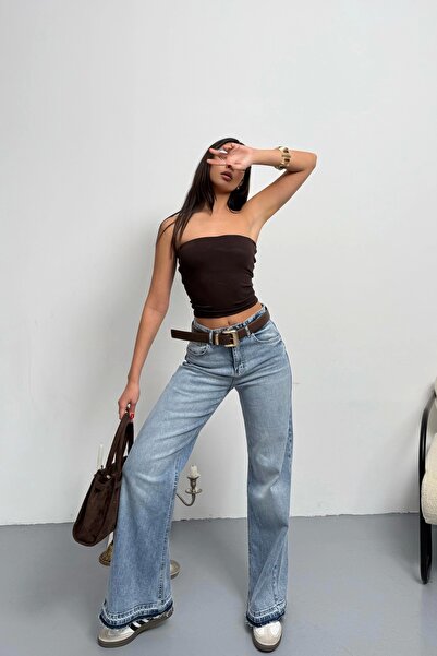 Eka Pantaloni de damă din denim albastru 1037-24124